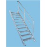 Typ 495 Treppe 45° aus Aluminium 12 Stufen