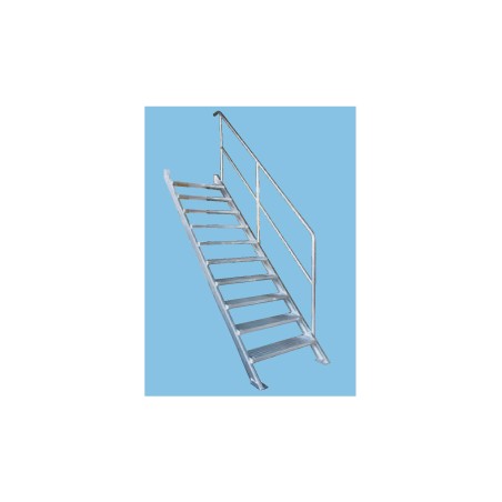 Typ 495 Treppe 45° aus Aluminium 18 Stufen