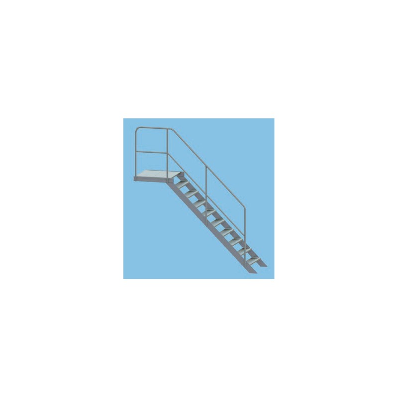 Typ 495.8 Treppe 45° mit Podest 14 Stufen